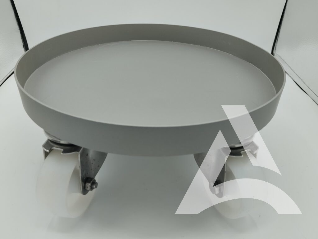 Support à roulettes laboratoire après traitement de surface métallique