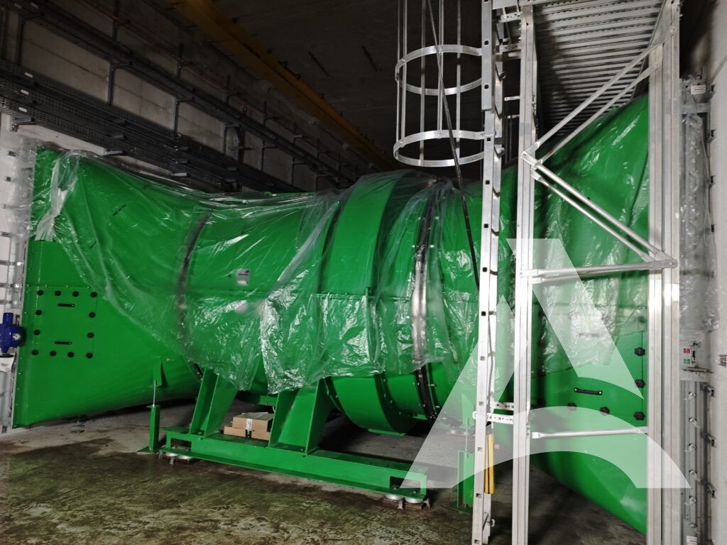 Système de ventilation industrielle propre après nettoyage